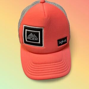 Bigtruck Hat Cap Neon Orange RCER Logo Snapback Mesh Trucker Mountain Outdoor
